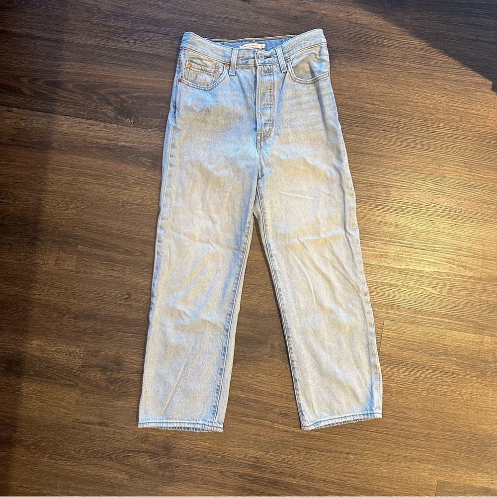 Levi rib cage straight, high waist, light wash, -size 27